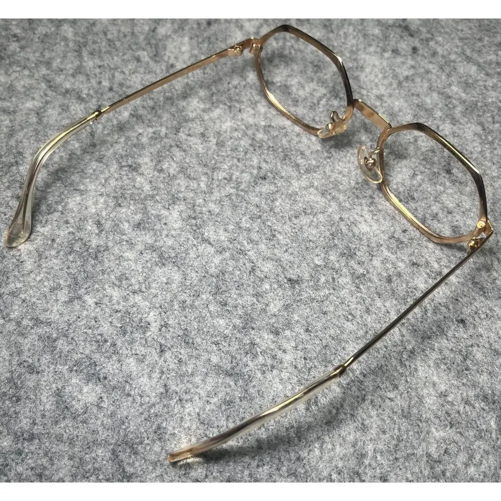 Vintage 18K Gold Plated Glasses FRAMES ONLY Hexagon Italy 125 40/20 USI Rico